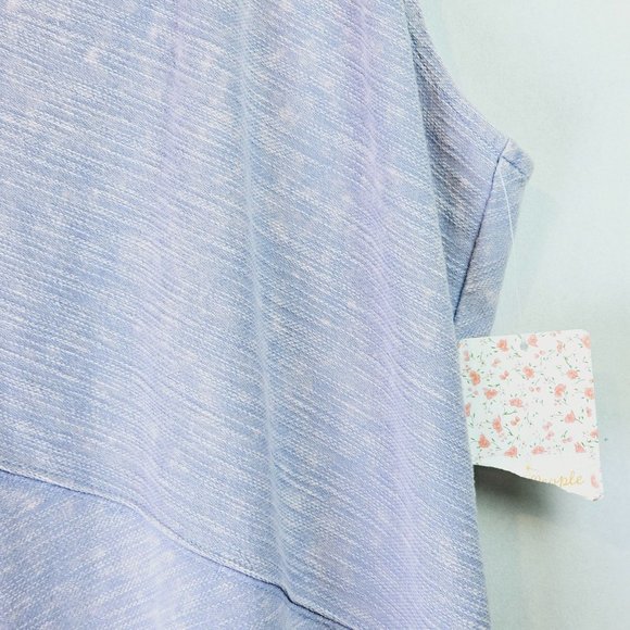 Free People Changing Directions Blue Space Dye Bodycon Mini Dress, Sz Lg, NWT - Picture 6 of 9